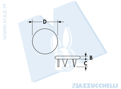disegno tecnico Bottoni a pressione serie SPRING 9