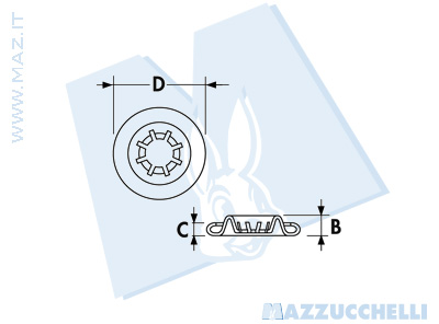 disegno tecnico Bottoni a pressione serie SPRING 9