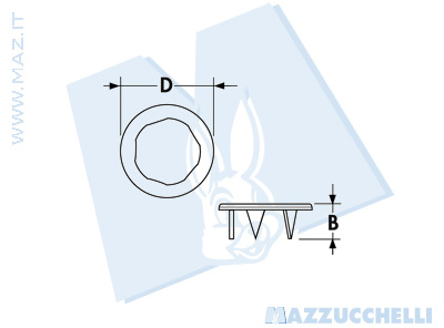 disegno tecnico Bottoni a pressione serie SPRING 9 AN