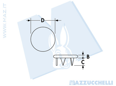 disegno tecnico Bottoni a pressione serie SPRING 9 AN