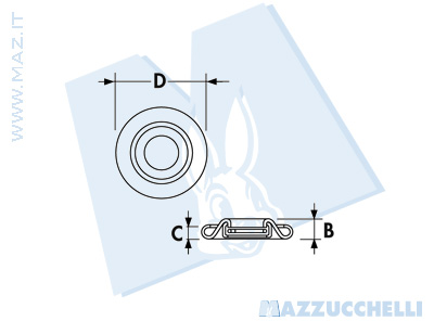 disegno tecnico Bottoni a pressione serie SPRING 9 AN