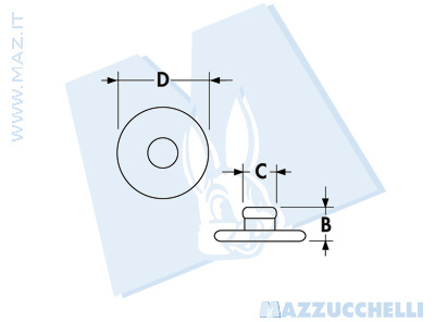 disegno tecnico Bottoni a pressione serie SPRING 9 AN