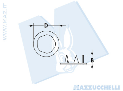 disegno tecnico Bottoni a pressione serie SPRING 9 AN