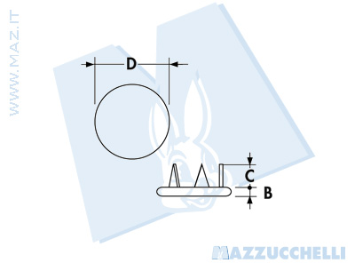 disegno tecnico Bottoni a pressione serie SPRING 9 AN
