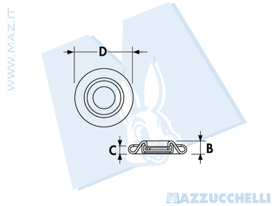disegno tecnico Bottoni a pressione serie SPRING 12/12 AN