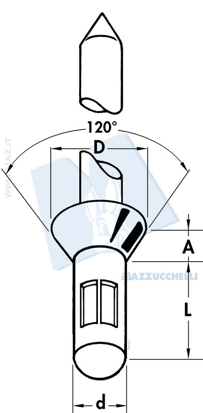 disegno tecnico Rivetti multistadi in alluminio AlMg 2